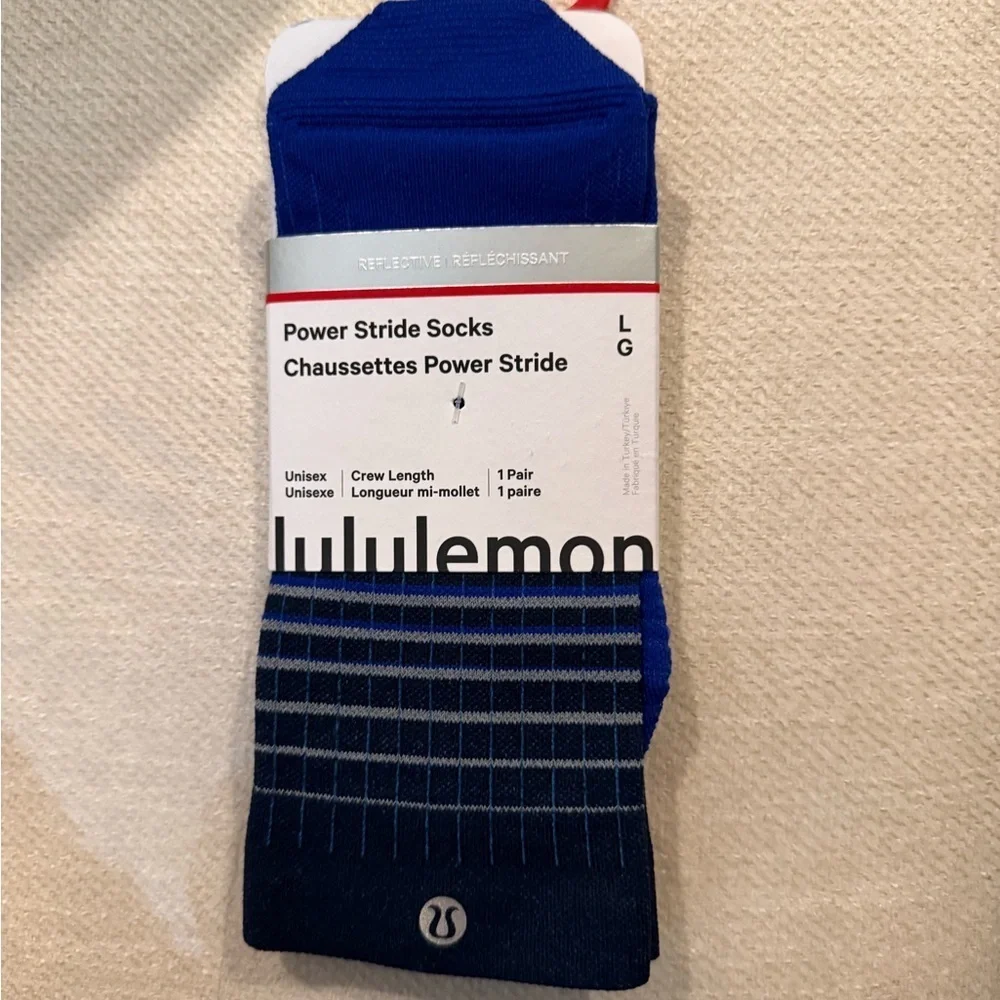 lululemon athletica Unisex Power Stride Crew Socks Reflective Grid